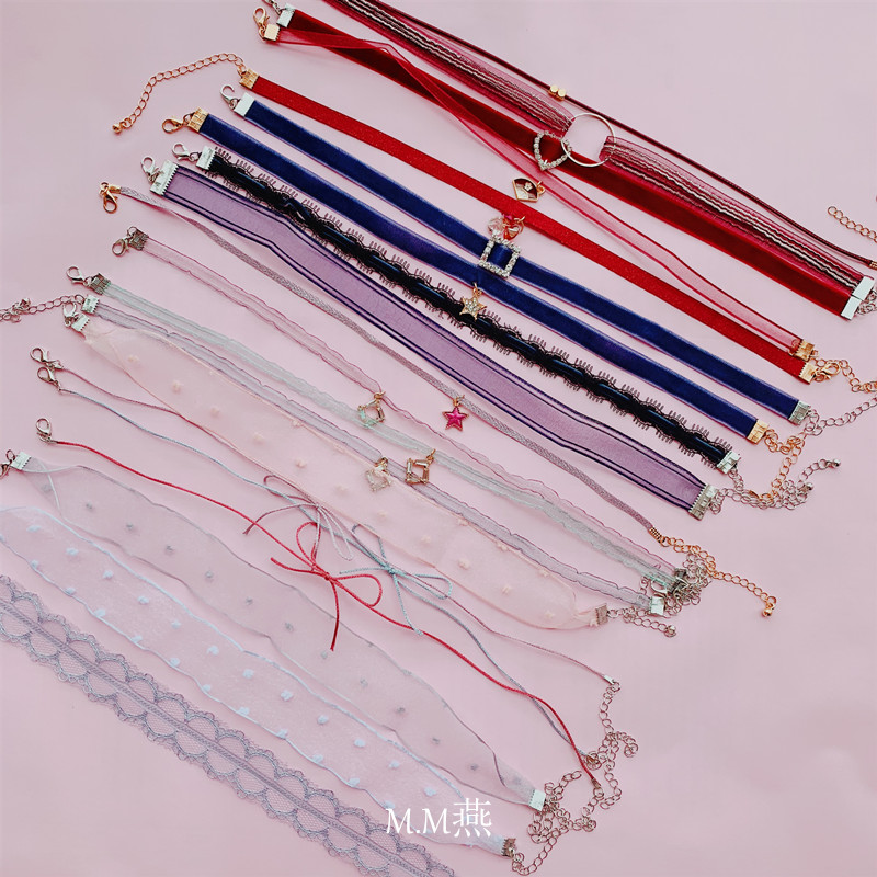 choker少女心超仙蕾丝锁骨链项圈