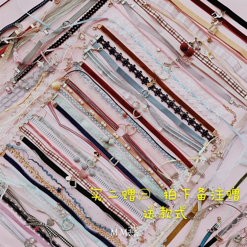 CHOKER超仙蕾丝蝴蝶结丝绒项链