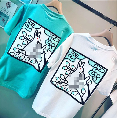 #FR2 月桃GETTO 月桃大白兔 月桃LOGO T-shirt 男女宽松短袖T恤潮