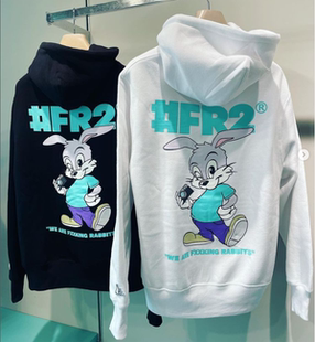 #FR2 GETTO月桃 兔子摄影师 Photographe 男女加绒连帽卫衣帽衫潮