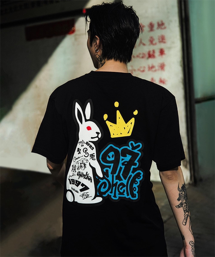 短袖潮流男女通用圆领宽松