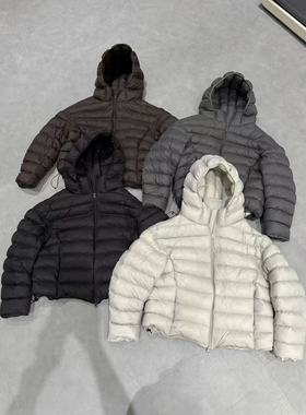 JVV SISTER正版2025冬宽松简约时尚百搭95白鸭绒泡芙连帽羽绒服女