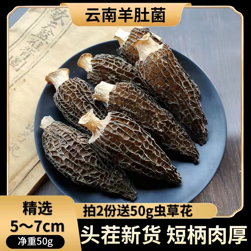 羊肚菌干货 精选大个肉厚新货云南特产鲜羊肚菌菌菇50g煲汤精品,粮油调味/速食/干货/烘焙,羊肚菌,淘宝优惠券,粉丝福利购,淘宝优惠卷