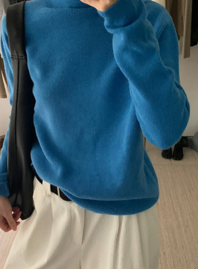 KITTIN-标Avocado｜爆款20色抗气球堆堆领净色基础毛衣A1303-AW25