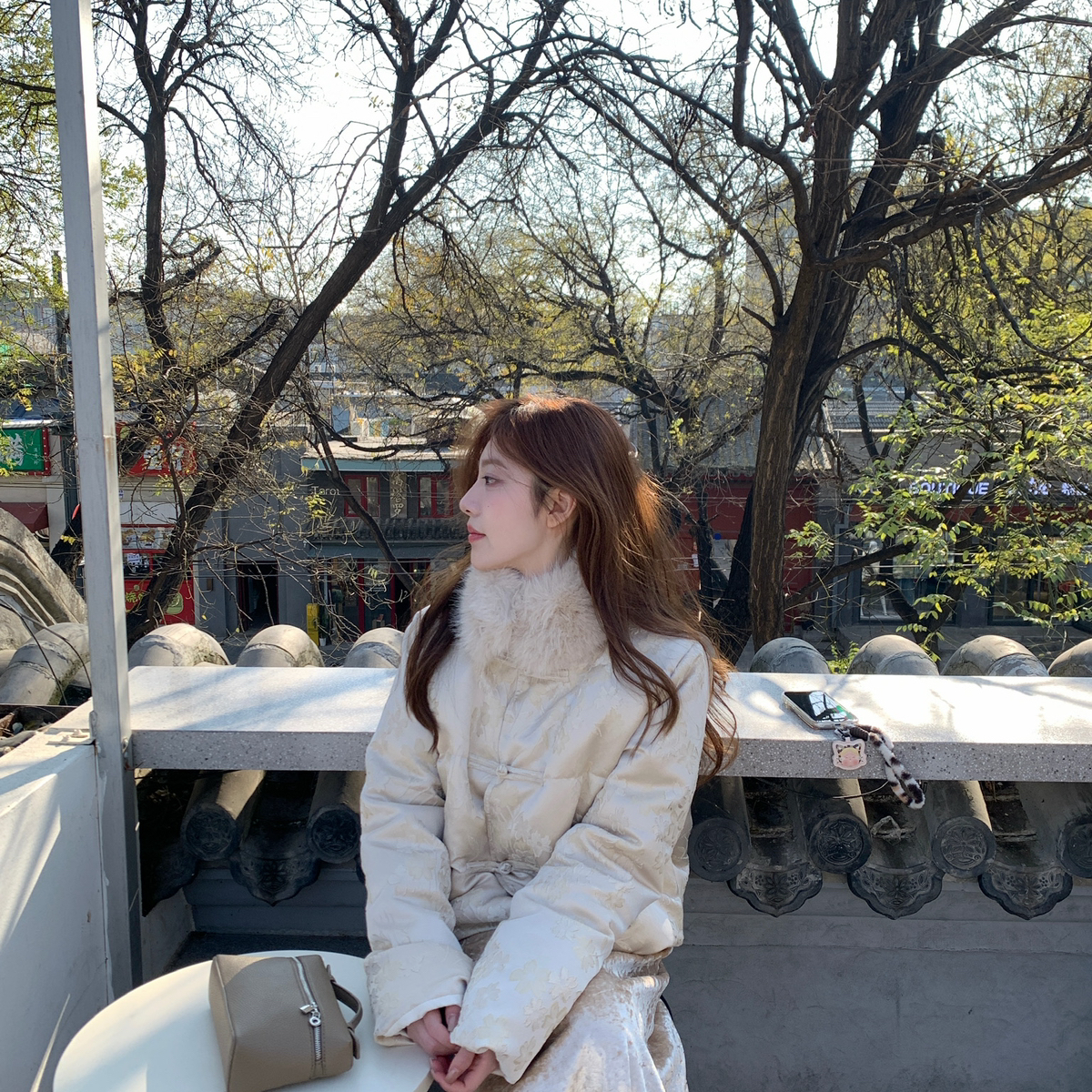 AS OFFICIAL-冬季国风羽绒服(配毛毛围脖可拆)(含50白鸭绒)26003