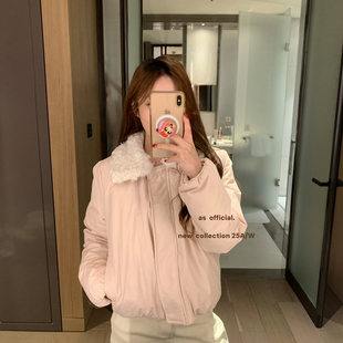自留保暖力MAX云朵感小卷毛翻领保暖羽绒服外套26028 OFFICIAL