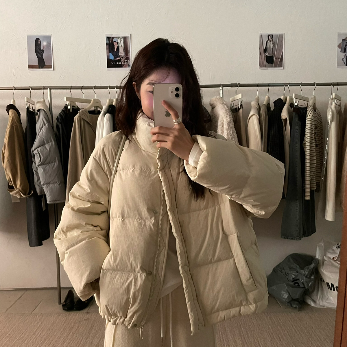 KITTIN-羽绒韩标WithYou|韩系肯豆风蓬松立领云感泡芙羽绒服W261