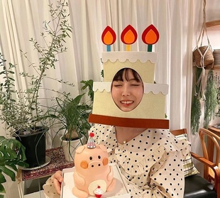 ins风小红书创意搞怪派对节日拍照装饰道具头箍生日周岁面具装饰