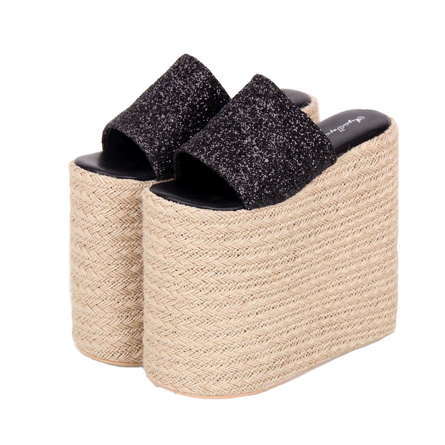 2025新品Lolita 凉拖露趾 厚底麻绳松糕18CM拖鞋L238无装饰