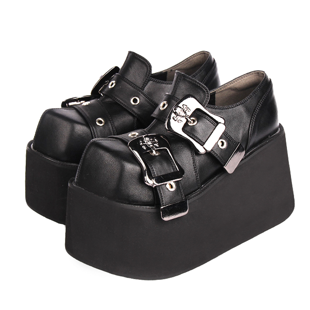 2022年新品暗黑厚底松糕鞋