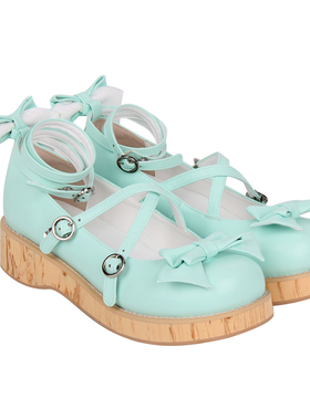 2025新品Lolita鞋洛丽塔 茶会蝴蝶结 松糕洋装鞋8198