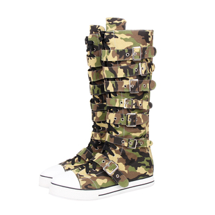 松糕平底高筒靴M278 休闲圆头帆布女鞋 2025新品 朋克PUNK