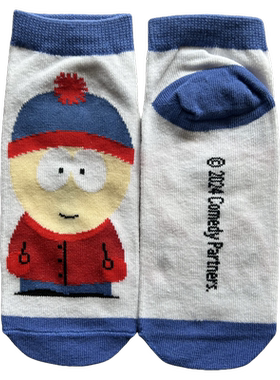 38包邮出口日本原单南方公园cartman卡通全棉船袜浅口短袜