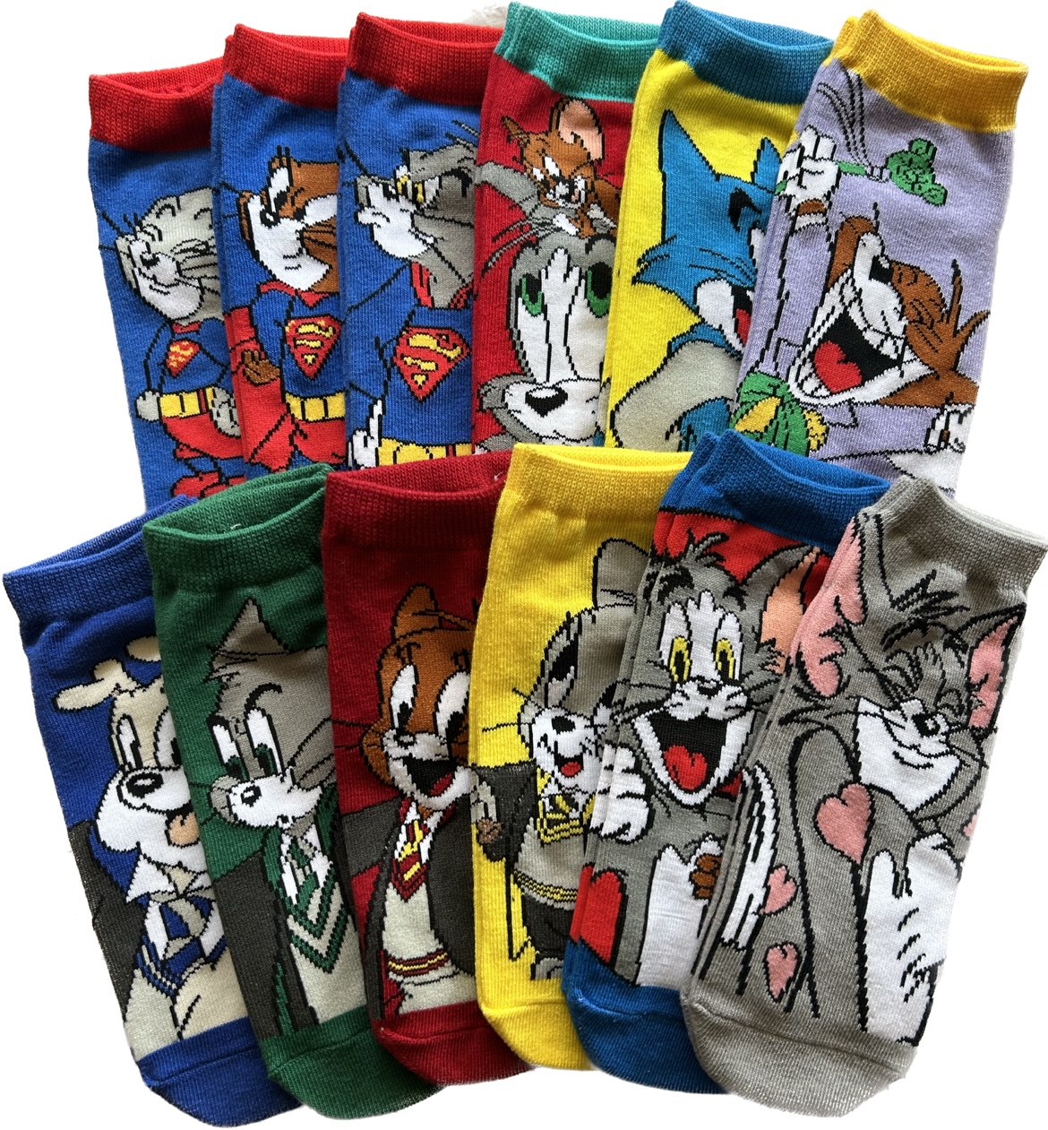 38包邮日单儿童大人亲子猫和老鼠Tom and Jerry棉质船袜浅口短袜