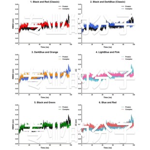 分子动力学模拟自由能计算氢键分析RMSD等等,突变蛋白模拟