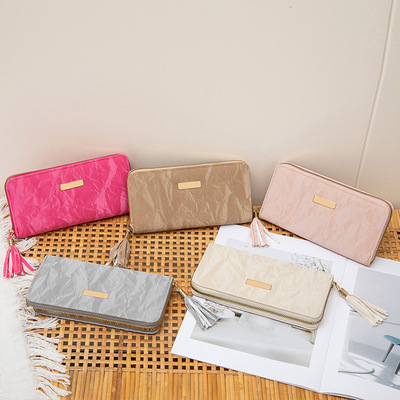 女式长款钱包2024Women's Wallet时尚新款流苏手拿包大容量卡包