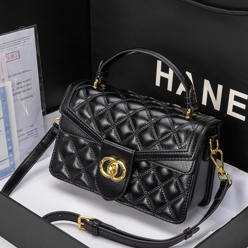 包包女士2025新款通勤真皮手提包潮百搭高颜值菱格链条单肩斜挎包