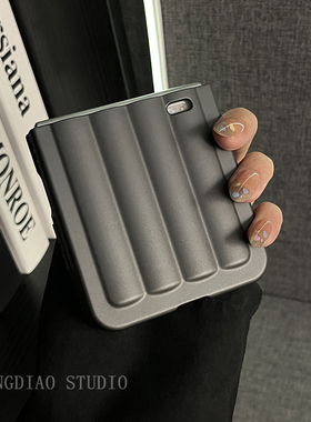 轻调 ins简约风深灰色烤漆高级罗马柱适用于荣耀MagicVFlip2手机壳新款Magic折叠屏V FLIP防摔肤感翻盖保护套