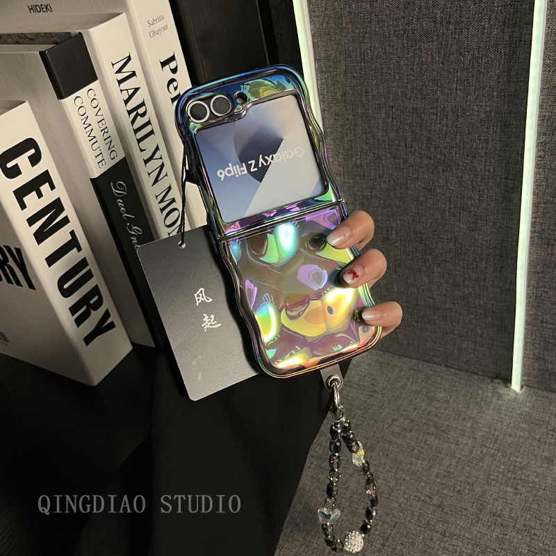 适用三星zflip6/5/4陨石纹手机壳