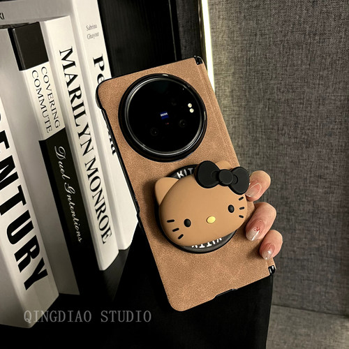 适用vivoxfold6/5猫咪支架手机壳
