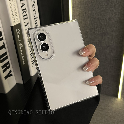 适用三星zfold8透明双中轴手机壳