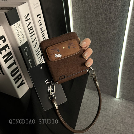 秋冬可爱猫咪支架手提绳适用于荣耀MagicVFlip2手机壳新款magic折叠屏vflip限量版商务网红翻盖保护套女潮流