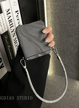 轻调 小众个性阿尔卑斯灰色手提绳适用于小米MIX Flip2手机壳全包新款MIX限量版flip折叠屏翻盖防摔女保护套