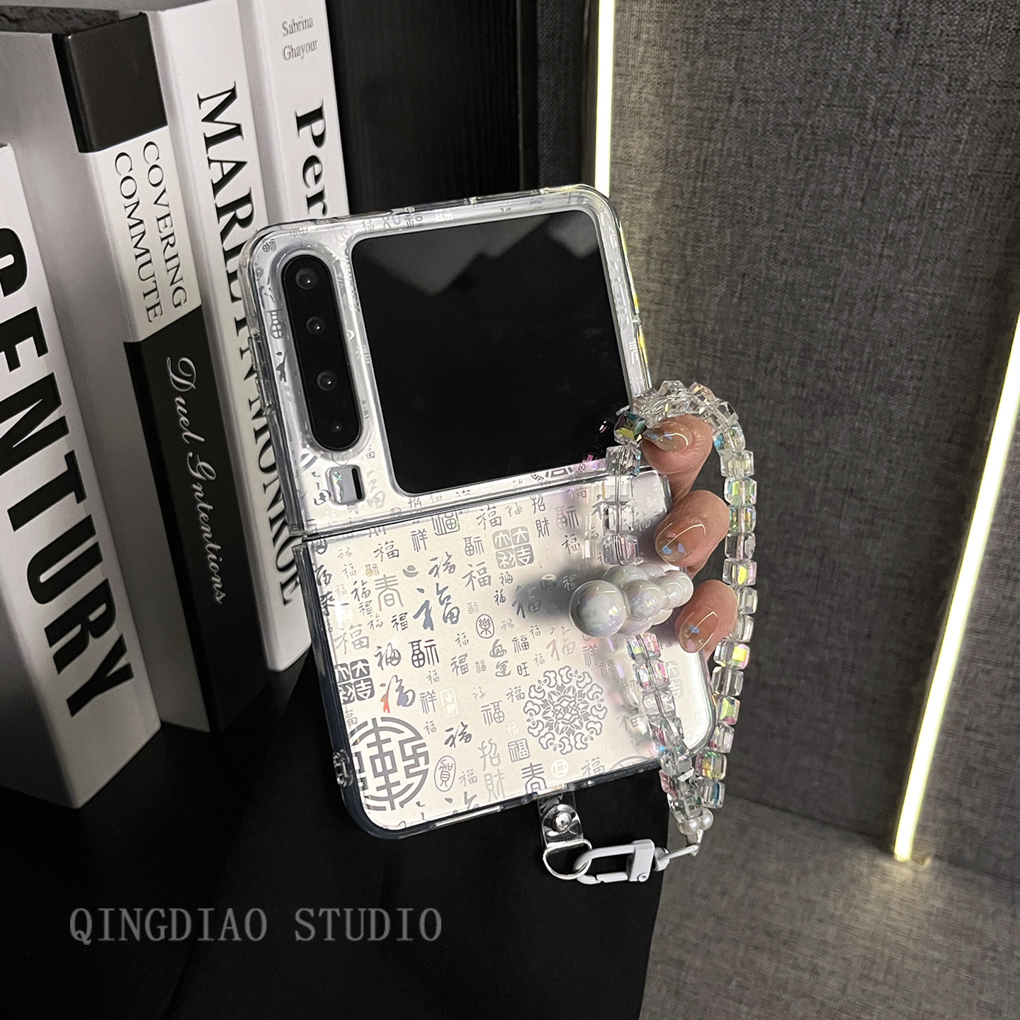 轻调 轻奢高档银色百字福云朵手绳适用于华为Pura X手机壳全包新款purax典藏版折叠屏p50宝盒翻盖防摔保护套,3C数码配件,手机保护套/壳,淘宝优惠券,粉丝福利购,淘宝优惠卷
