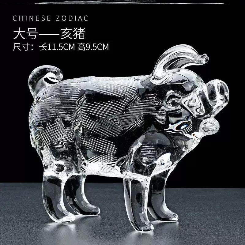水晶十二12生肖鼠牛虎兔龙马羊猴鸡狗猪属相玻璃摆件工艺品