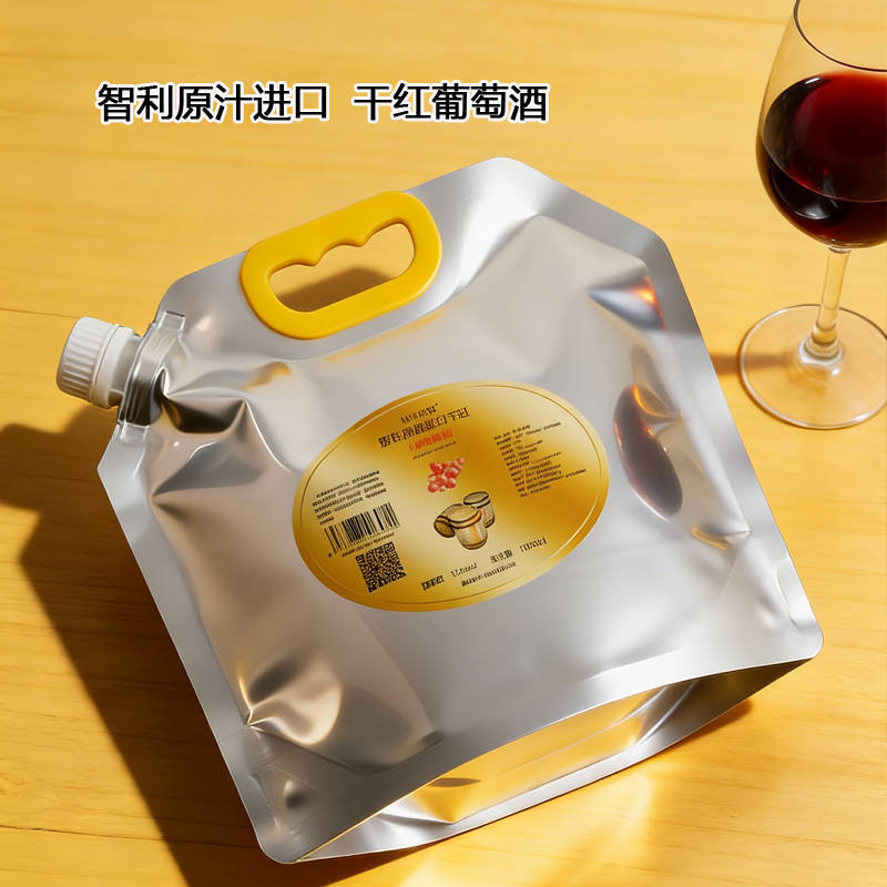 袋装智利原酒进口赤霞珠干红葡萄酒橡木桶原浆自酿不甜型果酒整箱