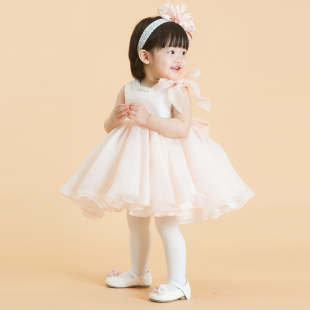 儿童礼服公主裙洋气演出服花童裙子夏季 女童连衣裙夏装 2024年新款