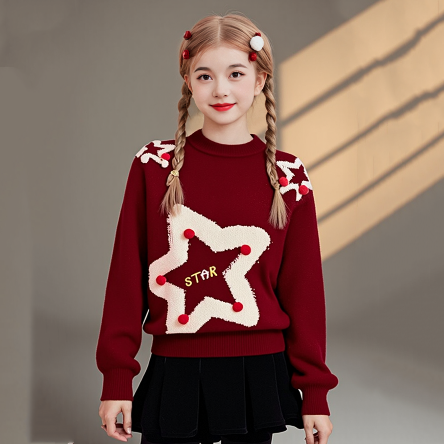 女童2025新款毛衣加厚保暖更舒适