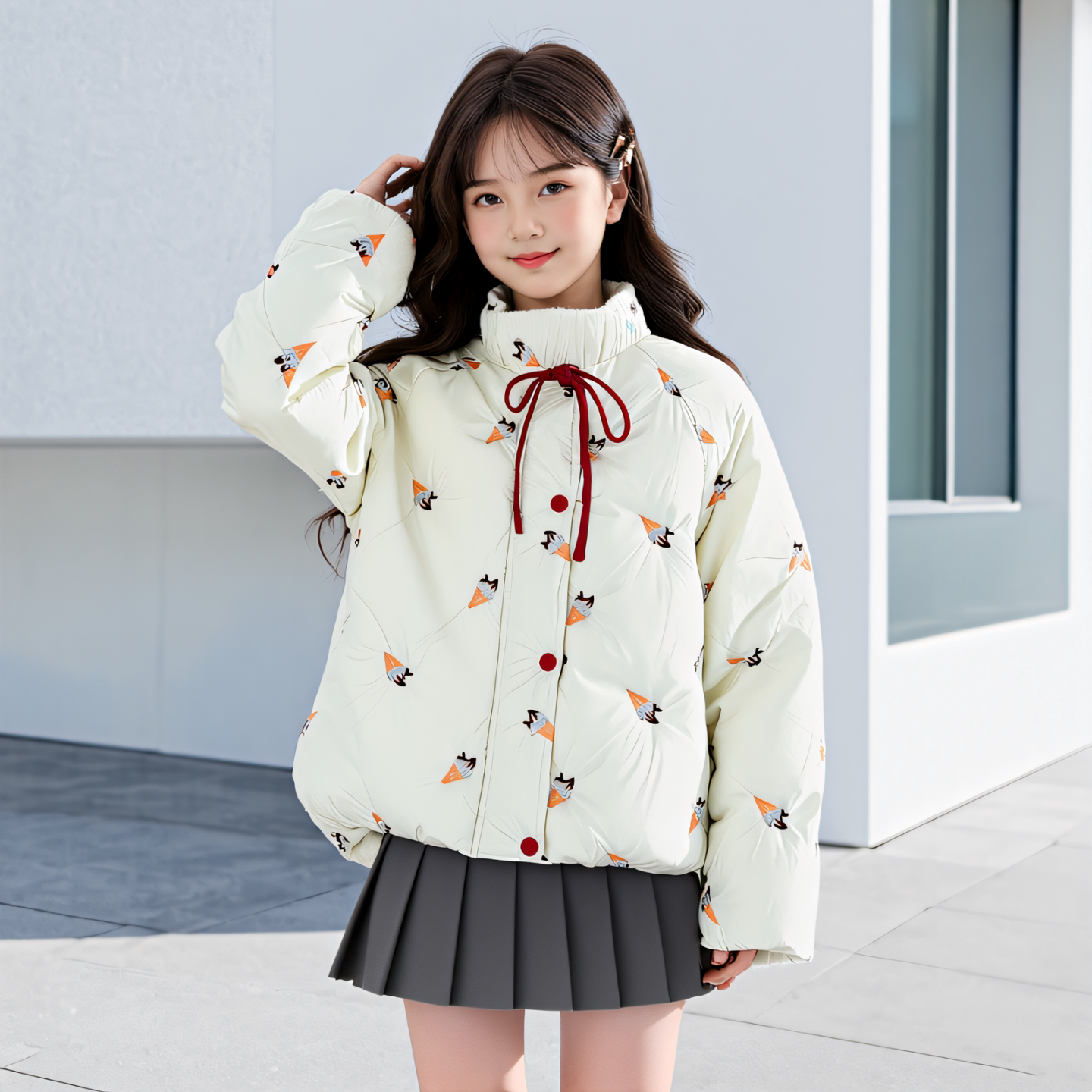 女童保暖棉服2025新款