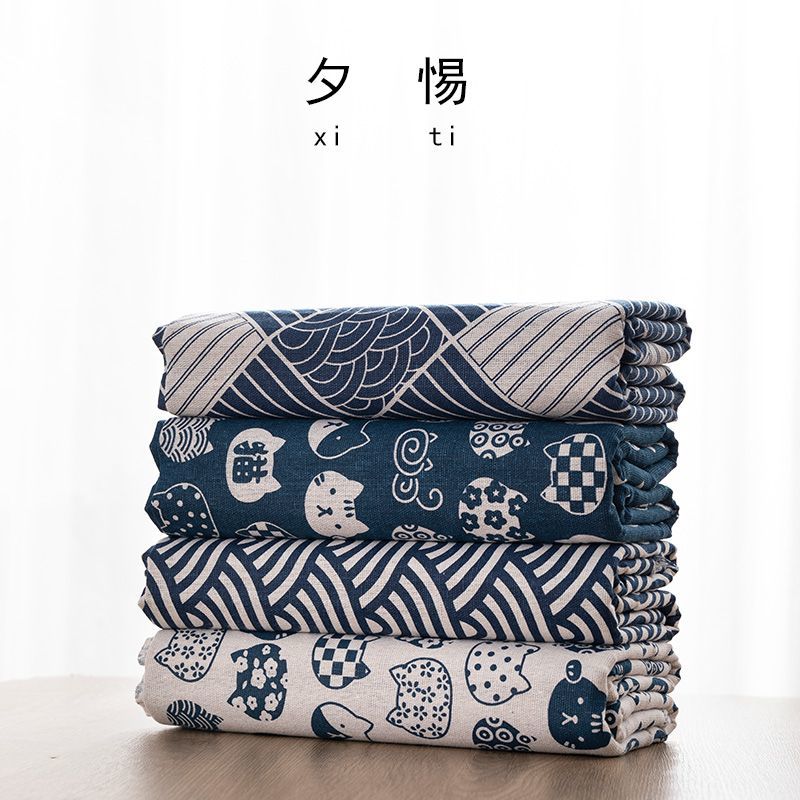 小红书棉麻桌布布艺网红小清新北欧风书桌布长方形防尘垫餐桌布