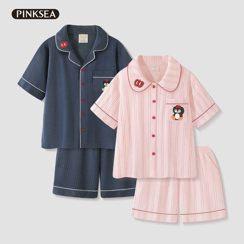 情侣睡衣夏季薄款纯棉短袖家居服