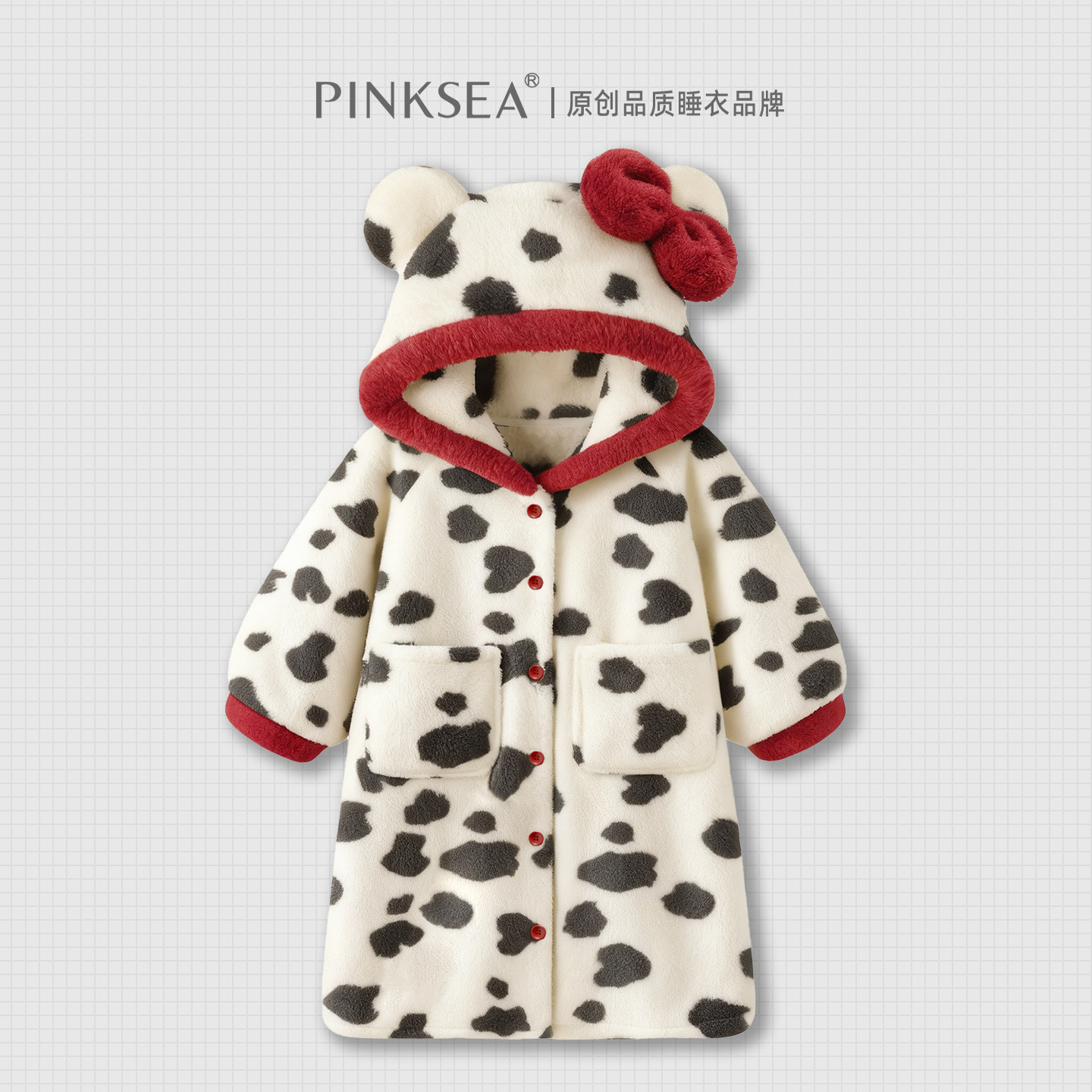 Pinksea珊瑚绒睡袍女款冬季加厚保暖中长款可外穿家居服浴袍睡衣,女士内衣/男士内衣/家居服,睡袍/浴袍,淘宝优惠券,粉丝福利购,淘宝优惠卷