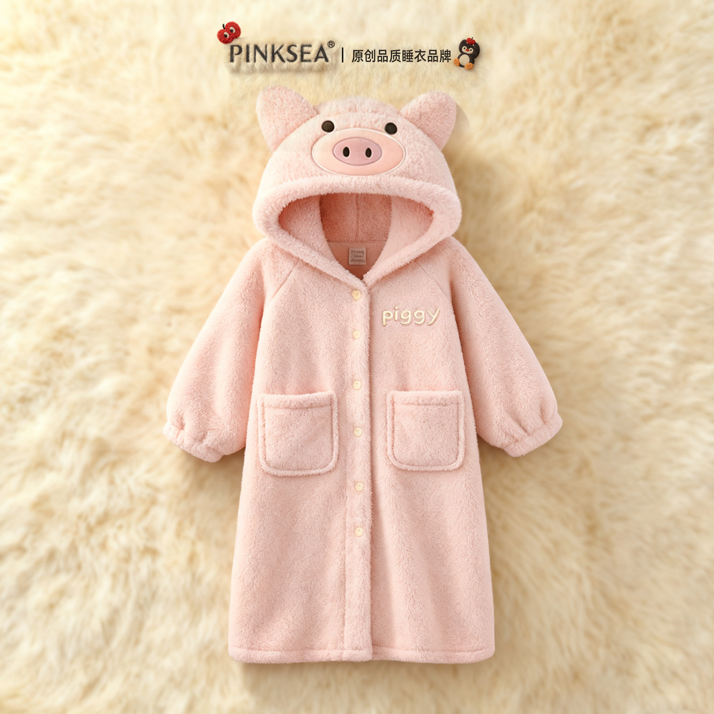 【毛茸茸】珊瑚绒睡袍女款2025新款冬加厚甜美加绒保暖睡衣女款