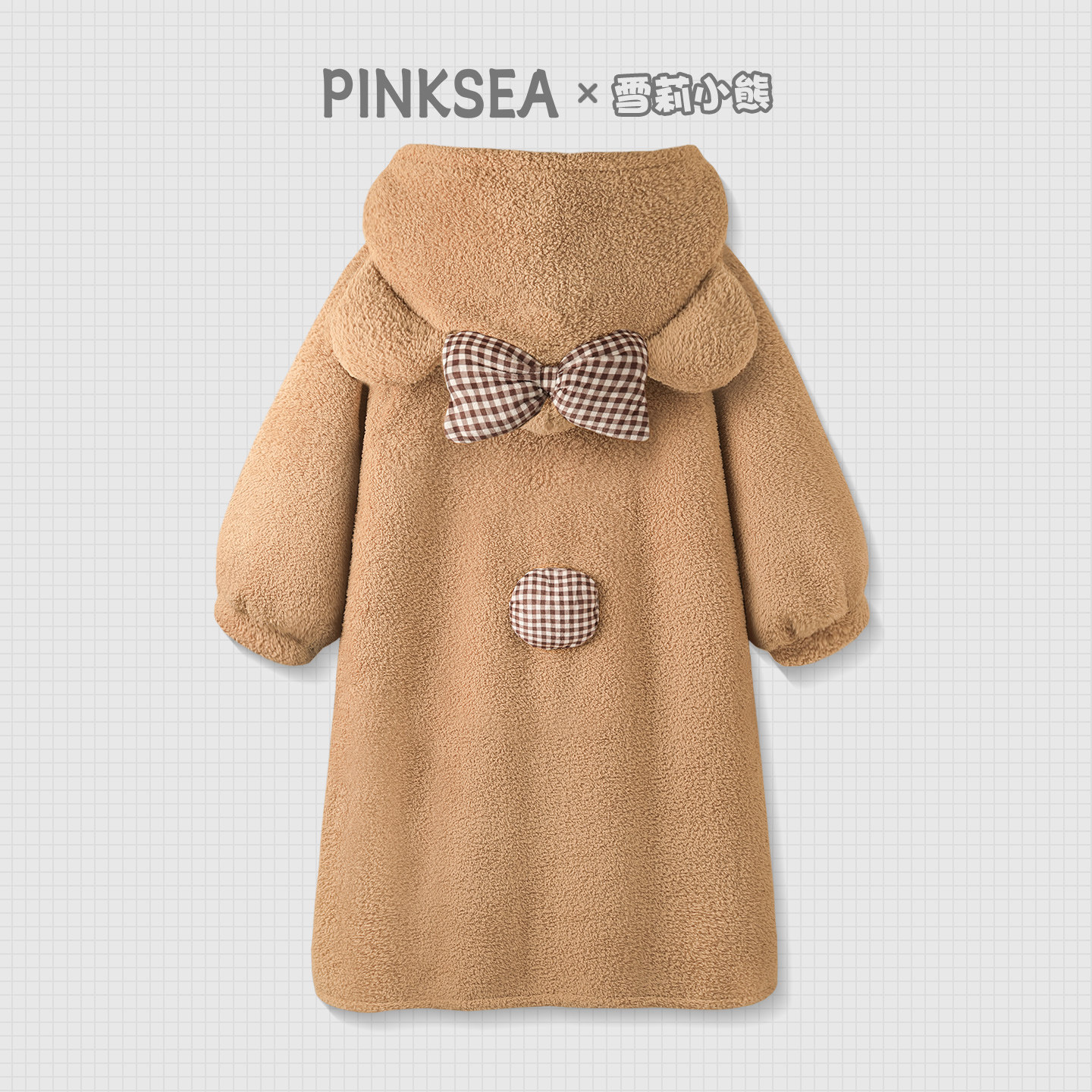 【礼物系列】加厚珊瑚绒睡袍女款可爱蝴蝶结复古少女冬季睡衣女款,女士内衣/男士内衣/家居服,睡袍/浴袍,淘宝优惠券,粉丝福利购,淘宝优惠卷