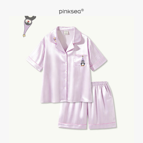 冰丝睡衣女夏季带胸垫薄款A类