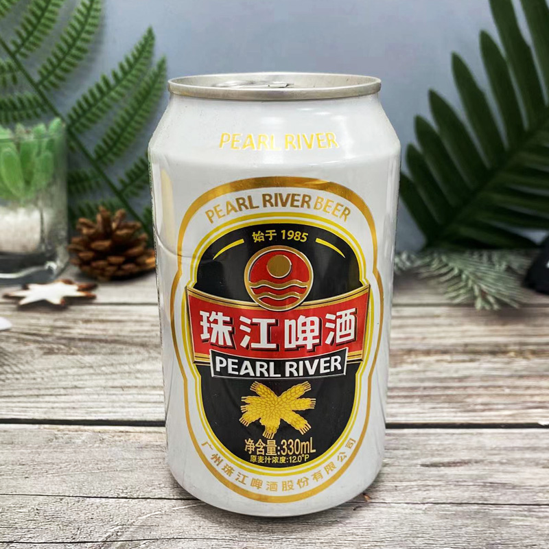 老品牌珠江12度经典老珠江啤酒330mL/罐国产啤酒整箱易拉罐