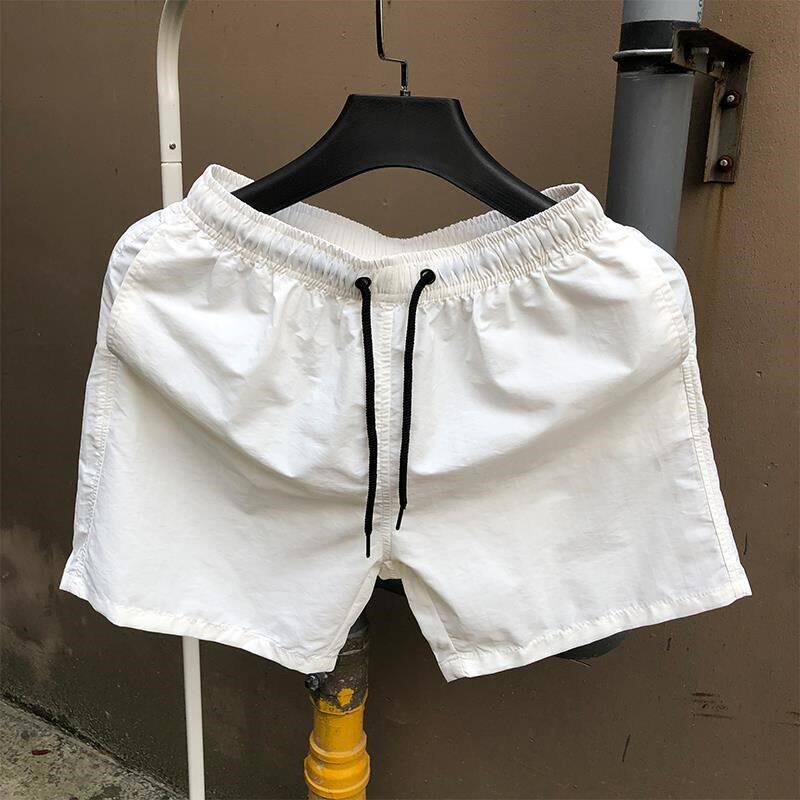 四分裤男夏季沙滩裤韩版三分裤速干短裤糖果色宽松薄款运动短裤潮