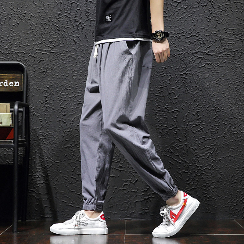 summer Thin section Flax motion Cotton and hemp Ninth pants solar system Retro Closing Feet Linenin the Men's clothing, Casual pants  category - from Buy2taobao.com to provide professional Taobao agent buy service