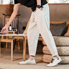 solar system summer trousers Cotton material Linen pants Ninth pants Thin section Easy leisure time Haren pants Chaopai