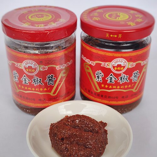 蒜香味盒装河源特产紫金辣椒酱王
