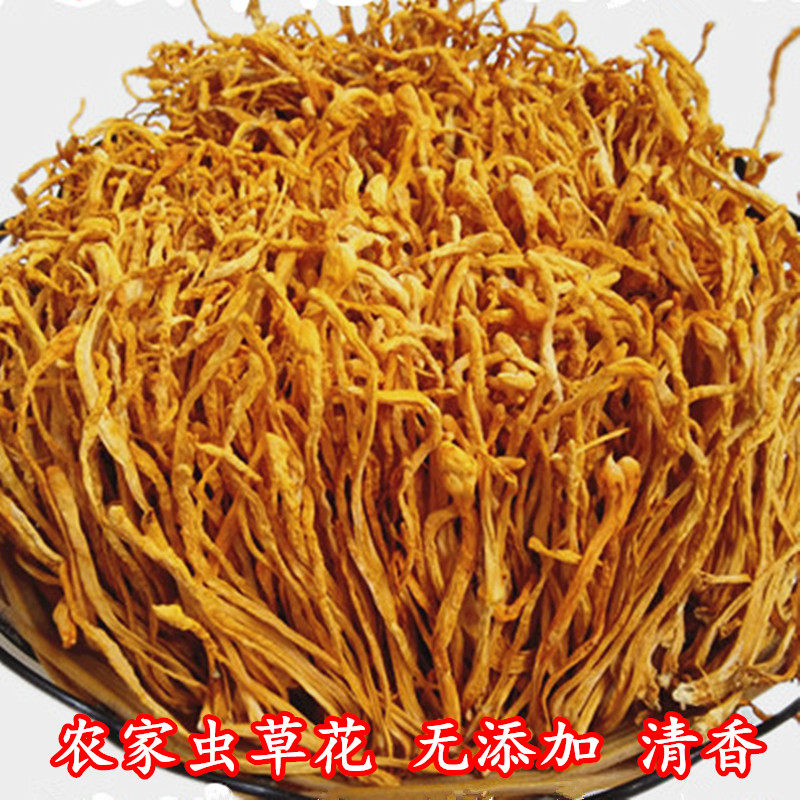 虫草花正品500克北虫草孢子头干货金北蛹虫草花精选广东煲靓汤料