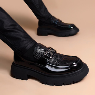 男鞋2026新款今年流行爆款2025一脚蹬男鞋新款男士增高软底休闲皮