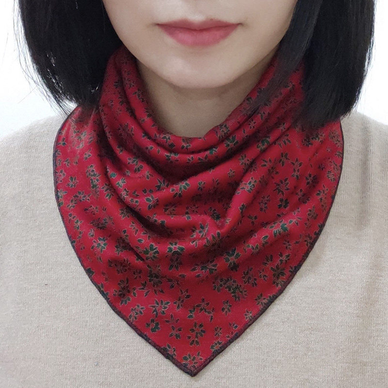 纽扣三角巾保暖围脖春秋男女妈妈假领防晒薄款空调房护颈椎脖套