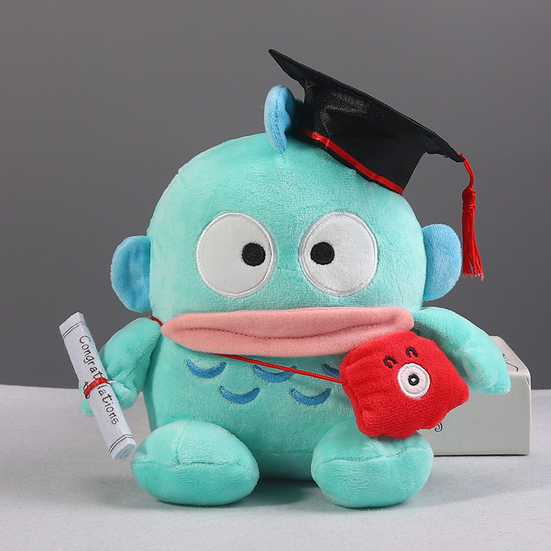 三丽鸥可爱丑鱼人鱼汉顿毕业公仔