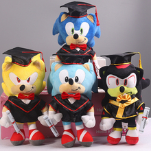 超音鼠超级索尼克毕业公仔博士帽sonic布娃娃玩偶幼稚园孩子礼物