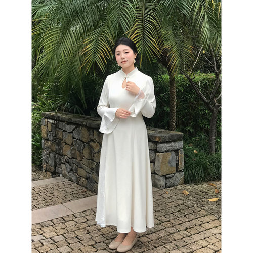 新中式复古国风改良裙2026女秋冬新款气质收腰显瘦大码旗袍